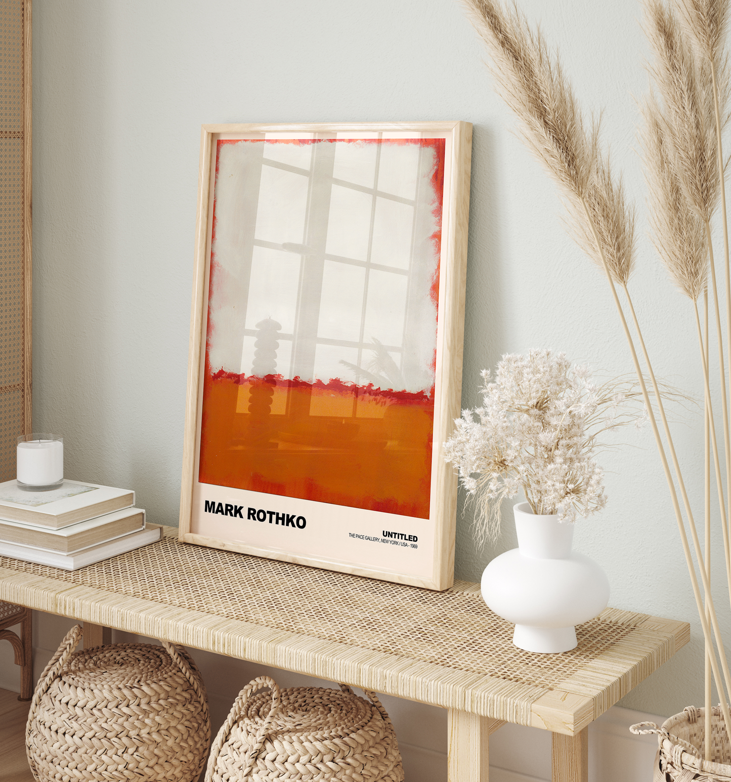 Poster Mark Rothko · Untitled (White, Red and Orange) · Abstrakter Expressionismus, Farbfeld · Print ohne Rahmen