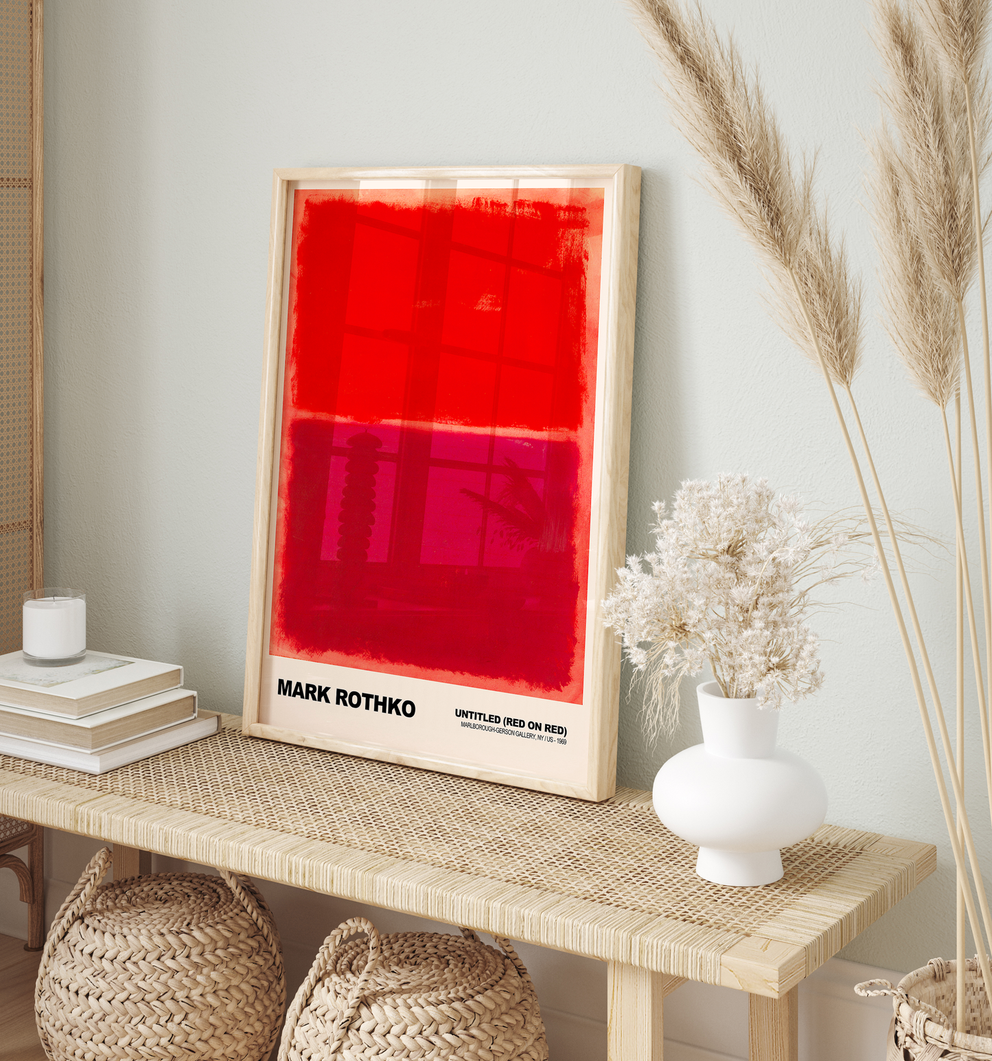 Poster Mark Rothko · Untitled (Red on Red) · Abstrakter Expressionismus, Farbfeld · Print ohne Rahmen