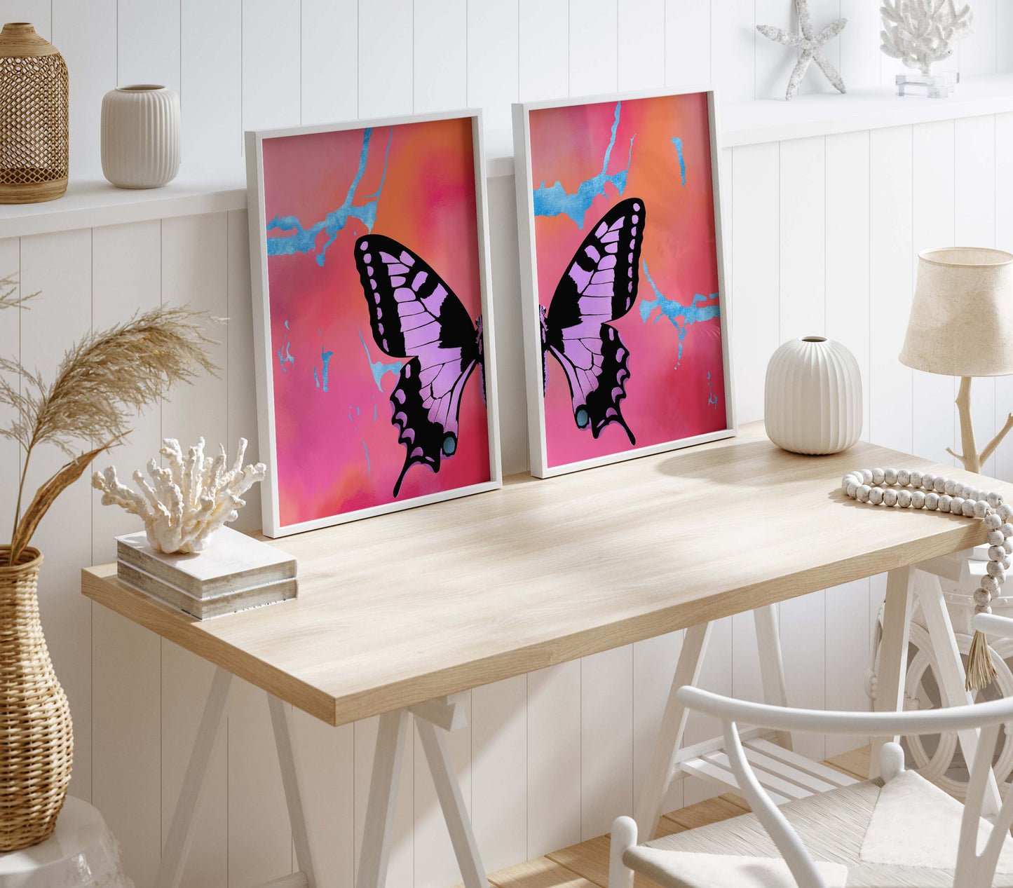 Butterfly Wings Poster · Geschenkidee · Minimalistisches Butterfly Style Design · Urban Kunst · Moderne Wanddeko · Print ohne Rahmen