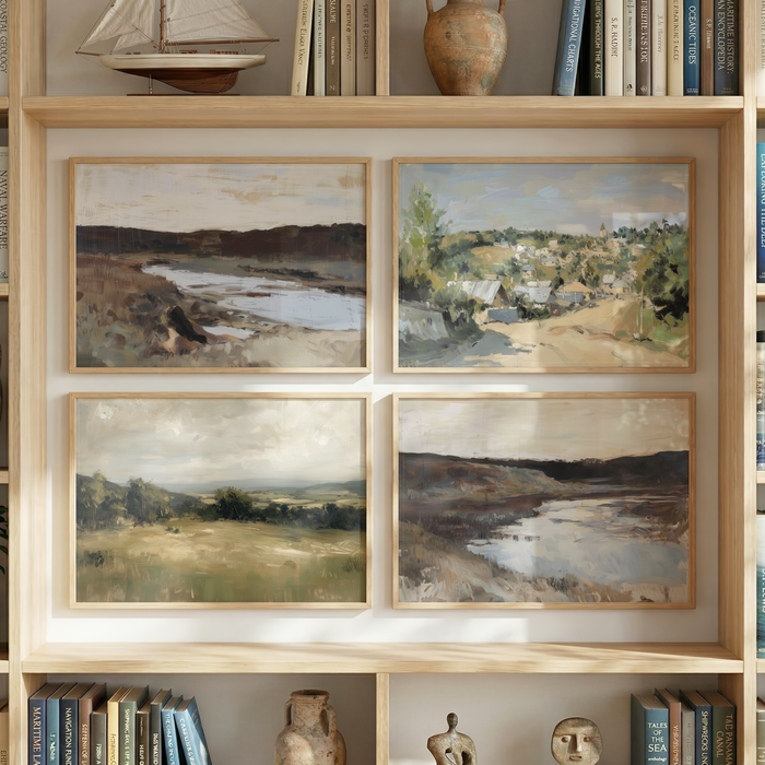 Vintage Landschaft Poster auf Baumwolle – JUSTGOODMOOD