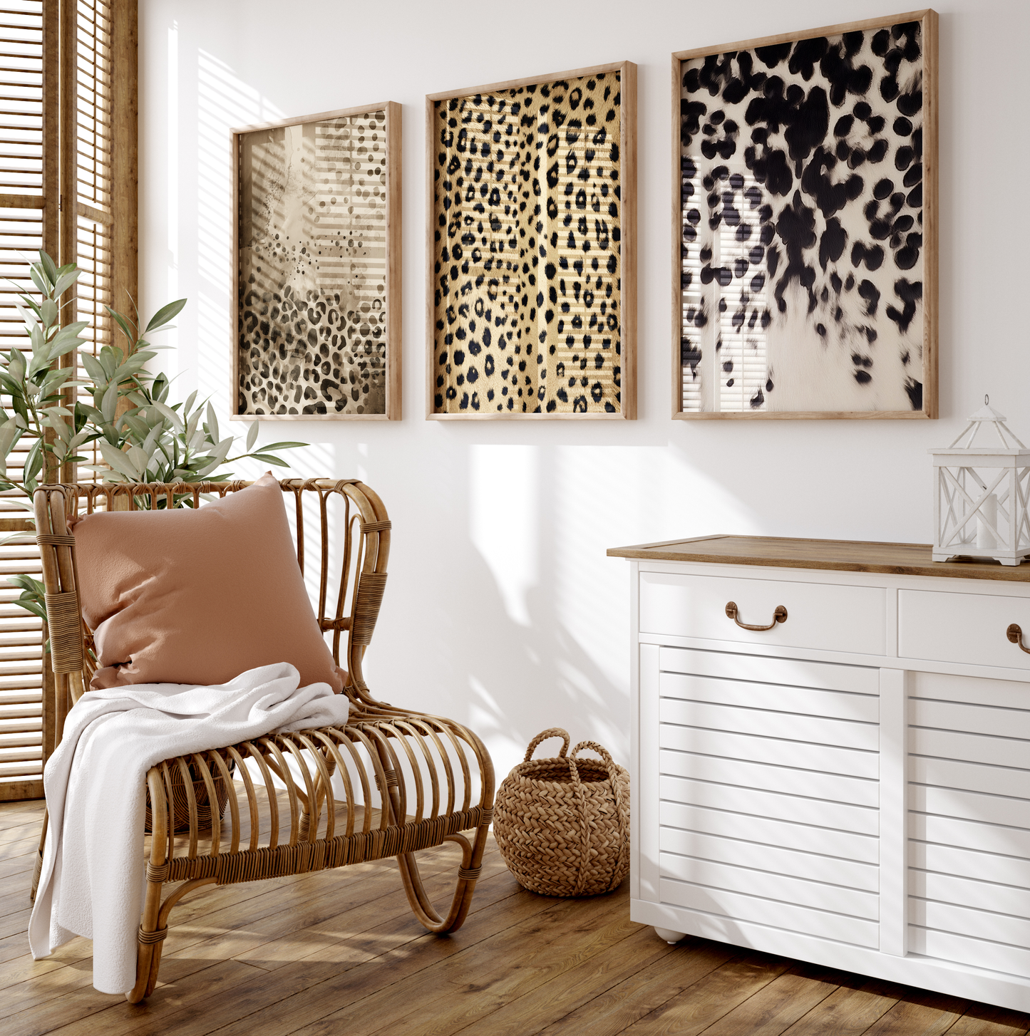 Raubkatzen Poster · Geschenkidee · Leopard Flecken und abstrakte Texturen · Dekoprint ohne Rahmen