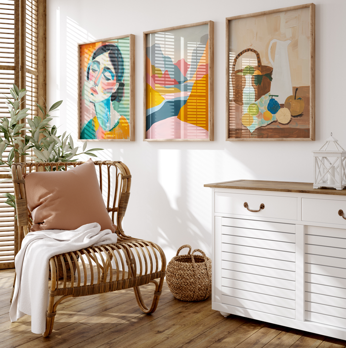 JUSTGOODMOOD Poster – Premium Baumwoll-Canvas Kunstwerke