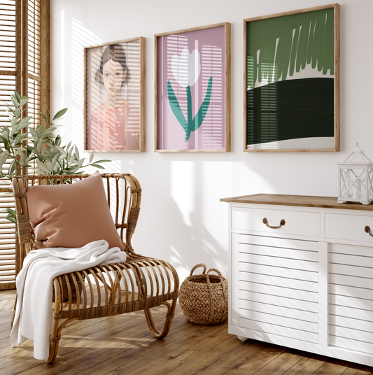 Moderne Kunst Poster · Geschenkidee · Zeitgenössische Illustrationen Abstrakte Kunst · Dekoprint ohne Rahmen
