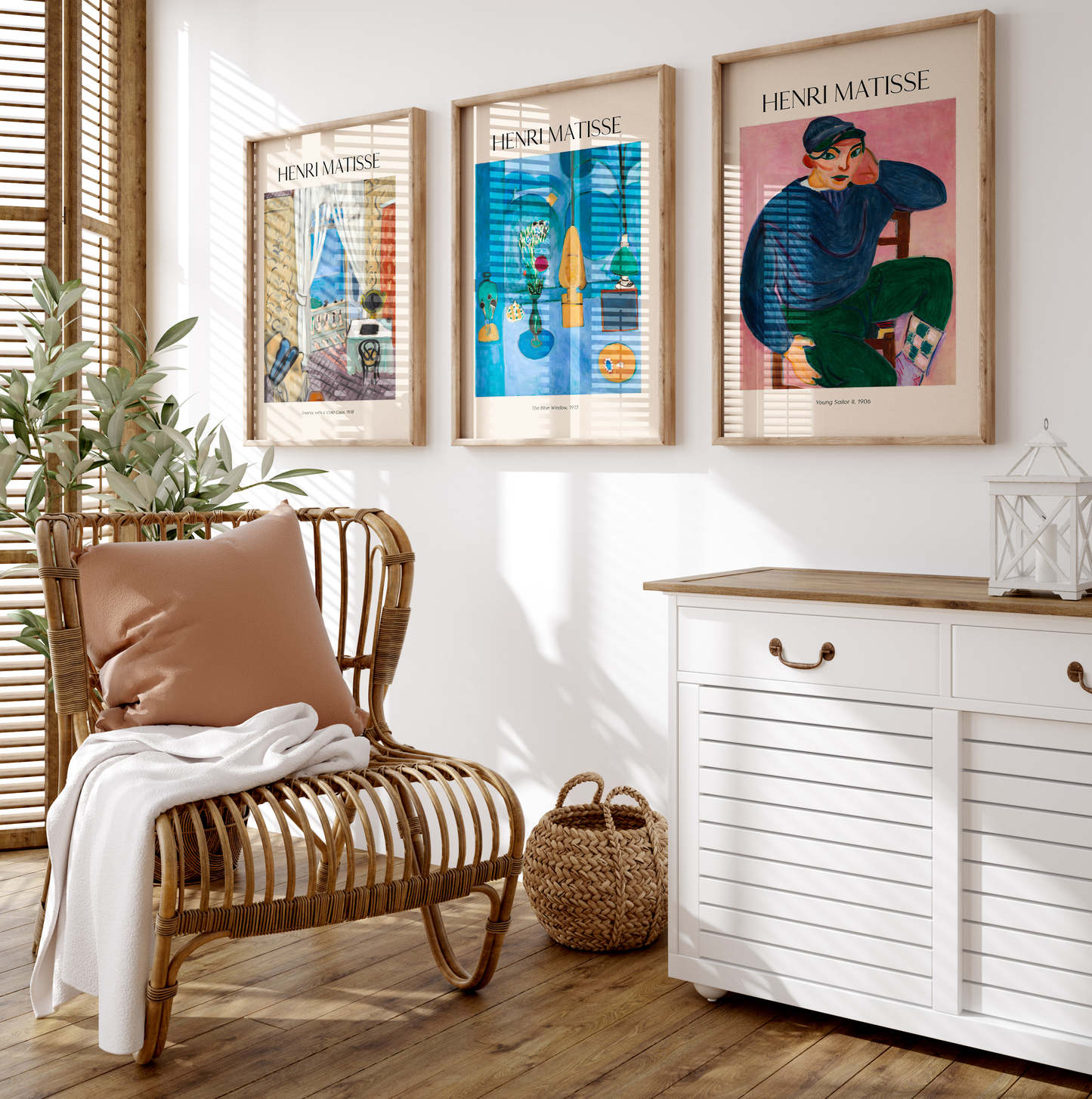 Henri Matisse Poster · Geschenkidee · Blaue Fenster Stillleben Porträts Fauvistische Interieurs · Dekoprint ohne Rahmen