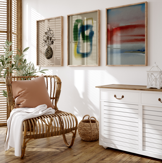 Abstrakte Poster · Line Art & botanische Bilder fürs Wohnzimmer · Dekoprint ohne Rahmen