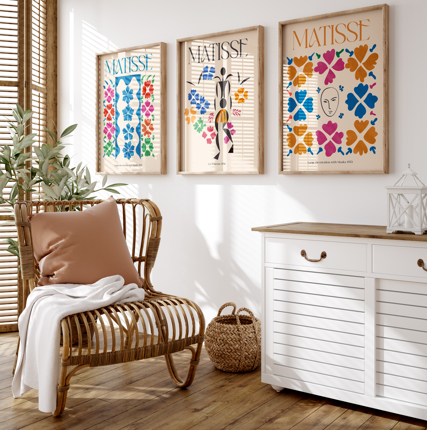 Henri Matisse Poster · Geschenkidee · Scherenschnitt Masken Abstrakte Formen Bunte Kompositionen · Dekoprint ohne Rahmen