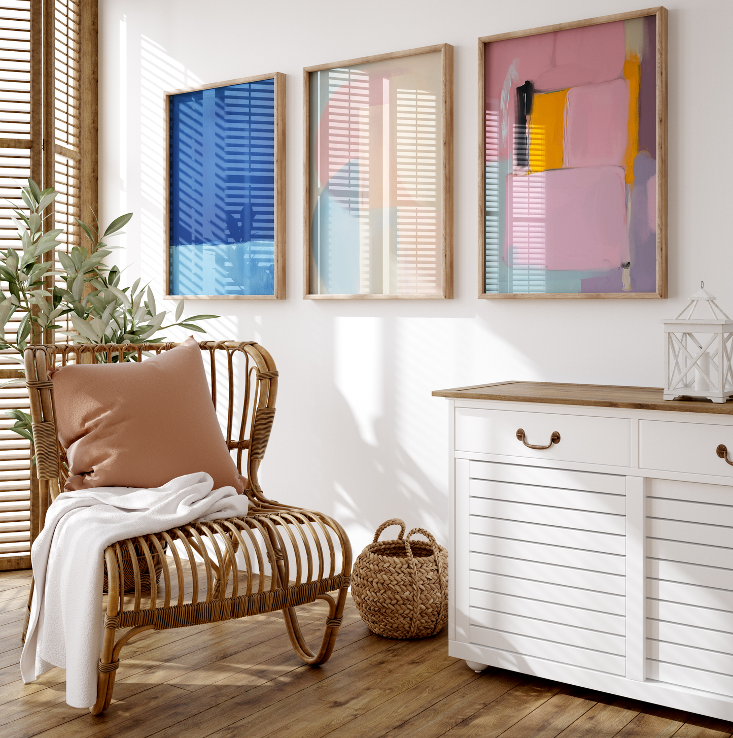 Abatrakte Poster · Geschenkidee · Moderne Farbflächen in Pastell · Minimalistische Malerei · Dekoprint ohne Rahmen