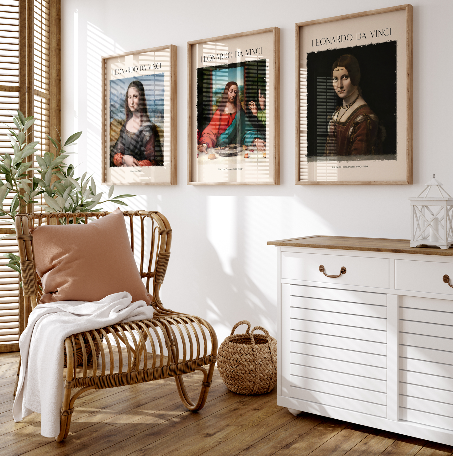 Leonardo da Vinci Kunst Poster · Geschenkidee · Mona Lisa Dame mit Hermelin Salvator Mundi Renaissance Meisterwerke · Dekoprint ohne Rahmen