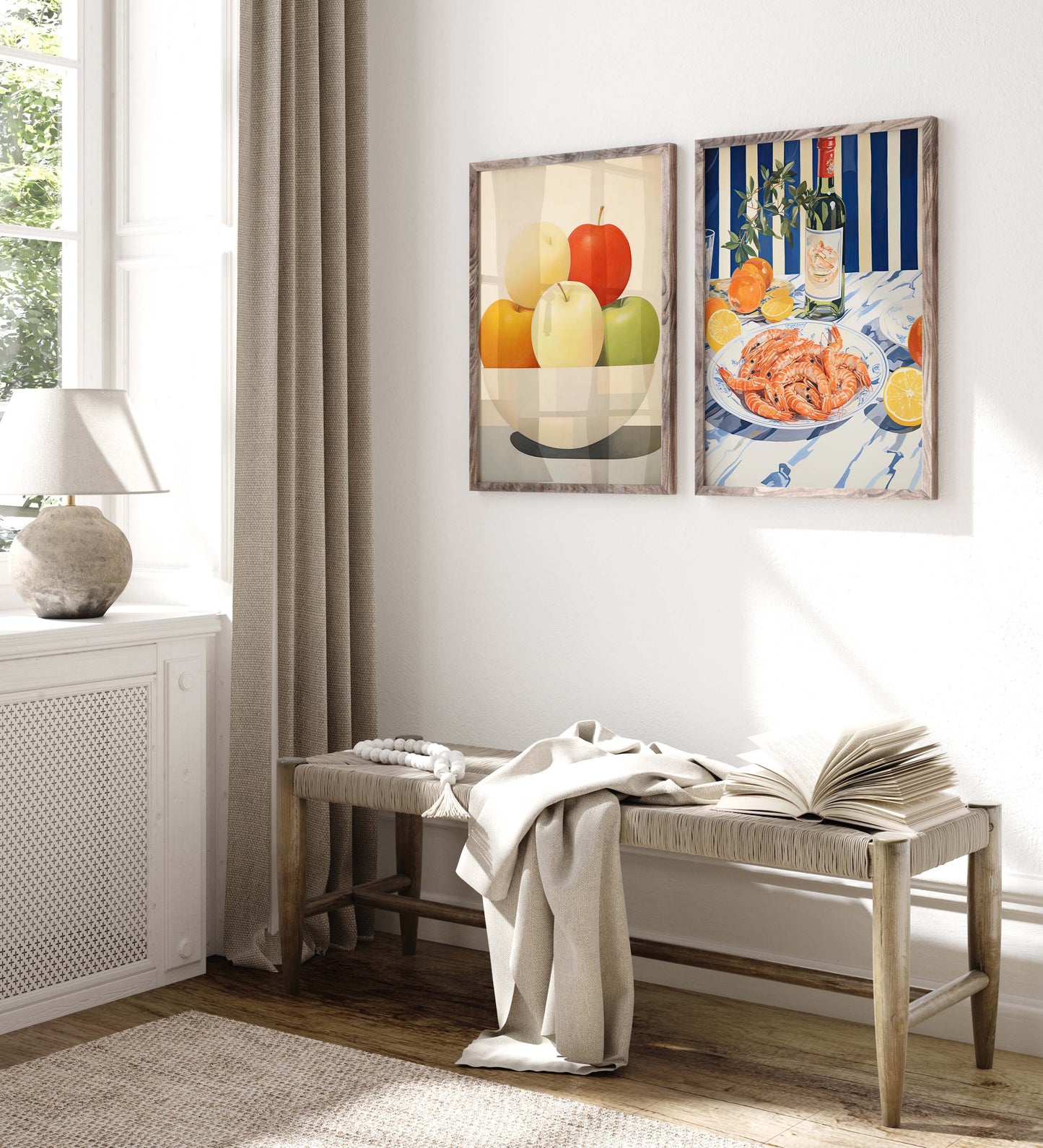 Mediterrane Kunst Poster · Geschenkidee · Moderne Stillleben Landschaften und Farbenfrohe Illustrationen · Dekoprint ohne Rahmen