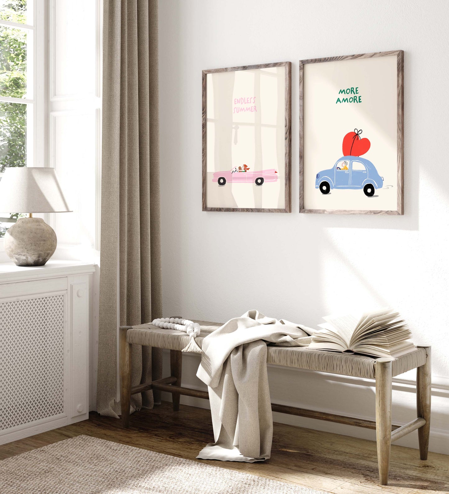 Italian Summer Poster · Geschenkidee · Minimalistisches Mediterranean Style Design · Urban Kunst · Moderne Wanddeko · Print ohne Rahmen