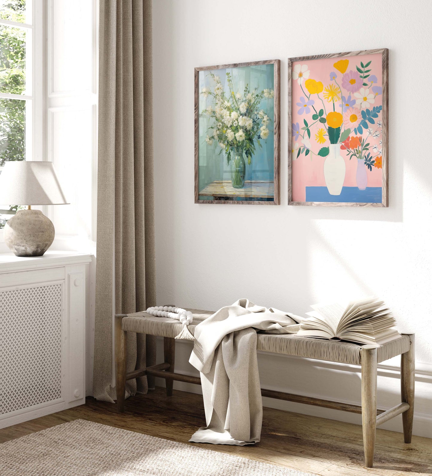 Blumen Poster · Geschenkidee · Moderne Botanische Illustrationen und Farbenfrohe Blütenkunst · Dekoprint ohne Rahmen