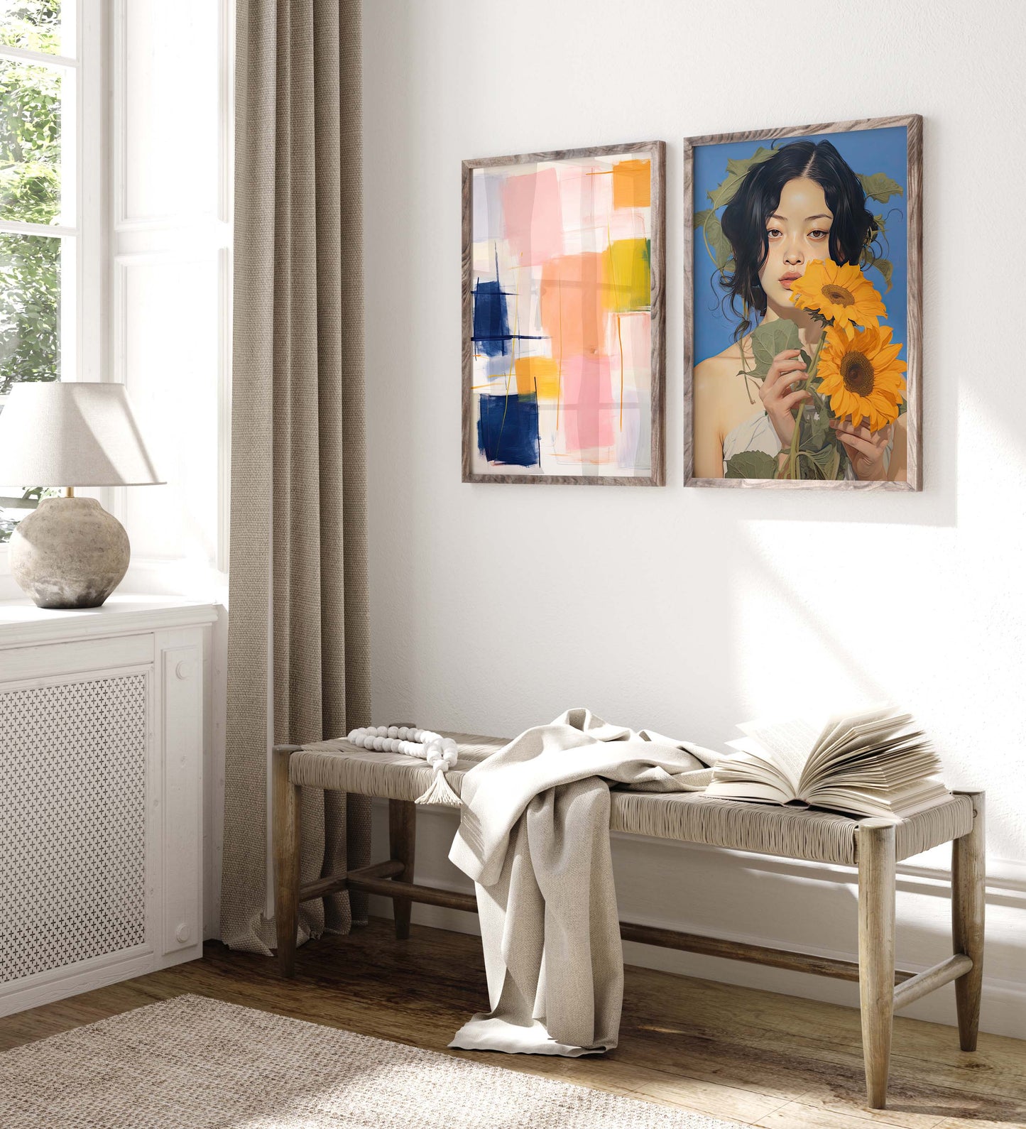 Moderne Kunst Poster · Geschenkidee · Moderne Porträts Abstrakte Kunst und Farbenfrohe Illustration · Dekoprint ohne Rahmen