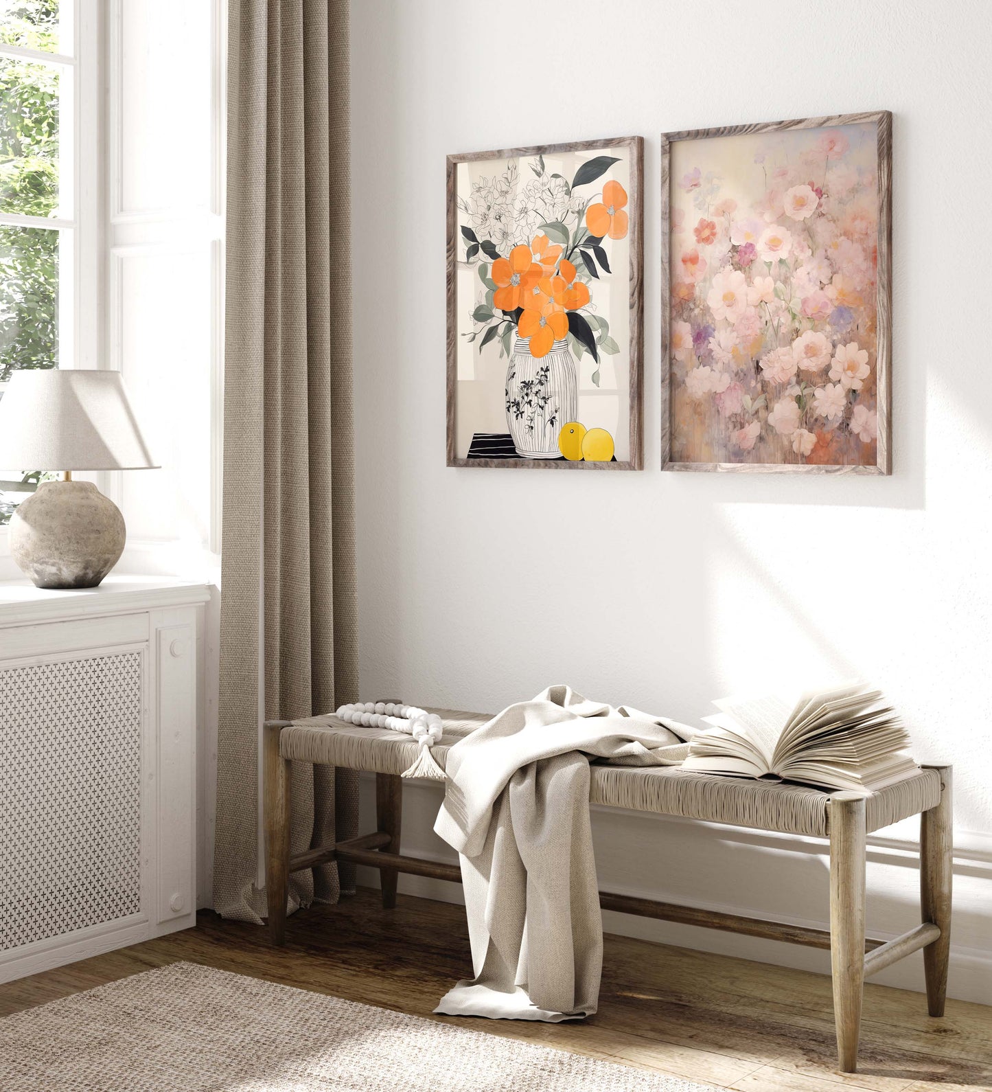 Blumen Poster · Geschenkidee · Wildblumen Wiesenblüten und Florale Naturkunst · Dekoprint ohne Rahmen