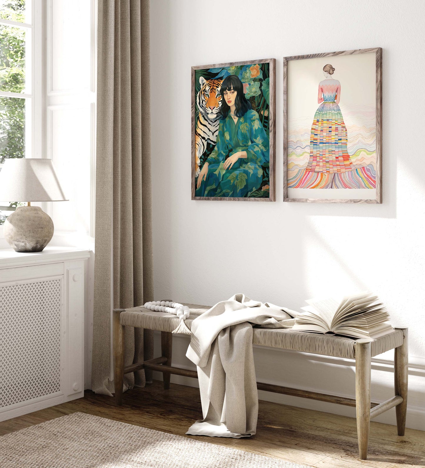 Moderne Kunst Poster · Geschenkidee · Moderne Porträts Stillleben und Farbenfrohe Illustration · Dekoprint ohne Rahmen