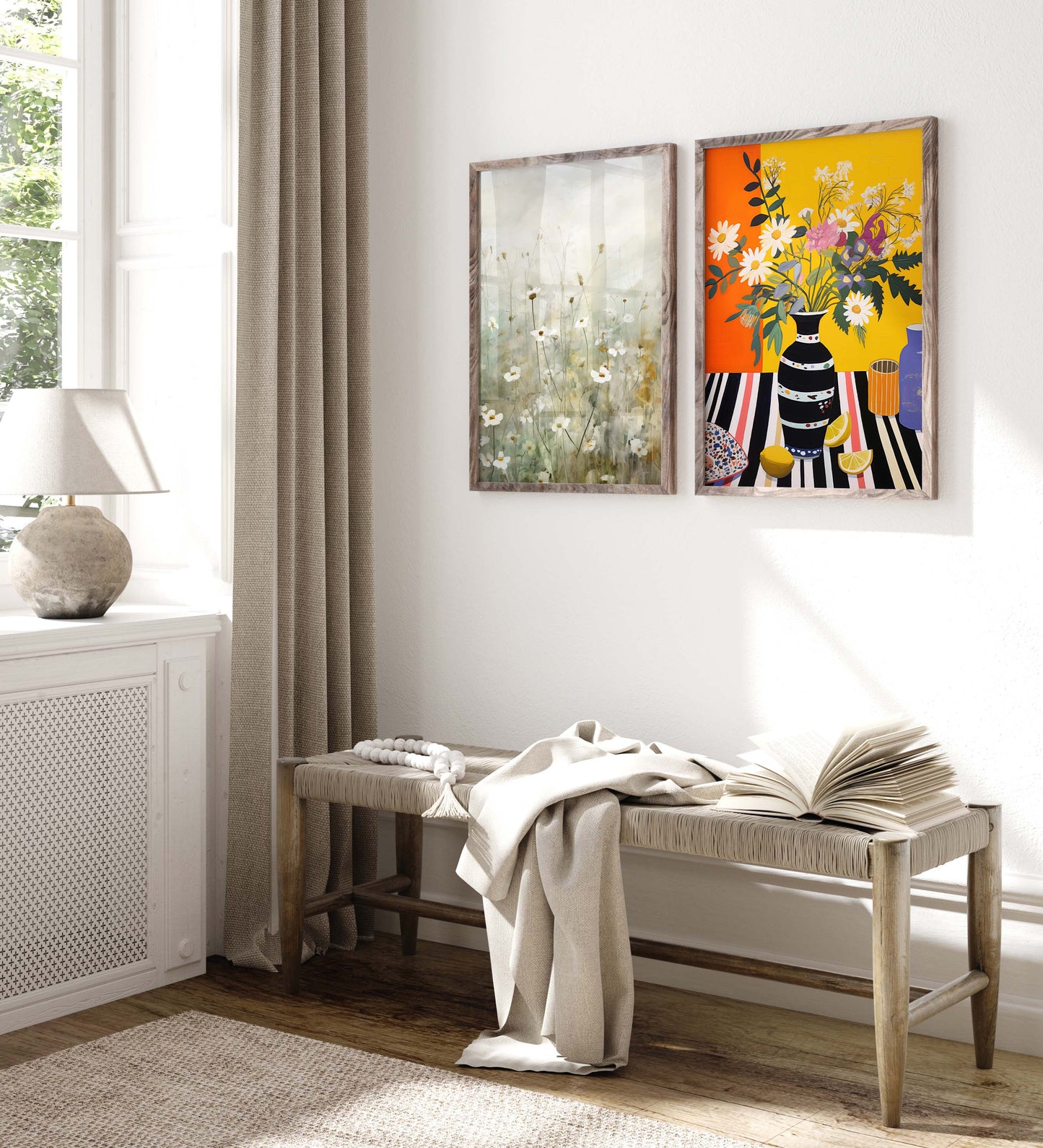 Blumen Poster · Geschenkidee · Bunte Florale Illustrationen und Romantische Blütenkunst · Dekoprint ohne Rahmen