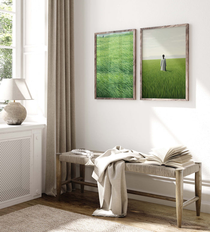 JUSTGOODMOOD Kunstposter – Farbintensiver Baumwoll-Canvas