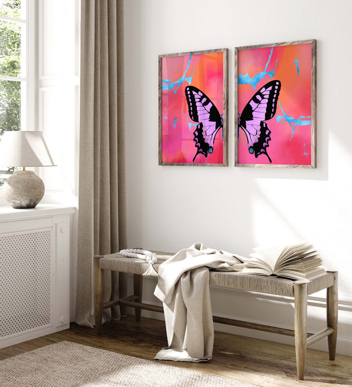 Butterfly Wings Poster – Premium Baumwoll-Canvas