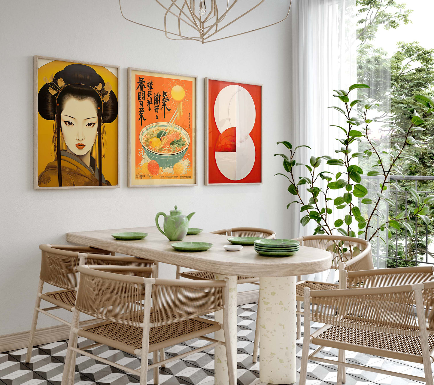 Japan Poster · Geschenkidee · Geisha Zen Minimalismus und Japanische Kunst · Dekoprint ohne Rahmen