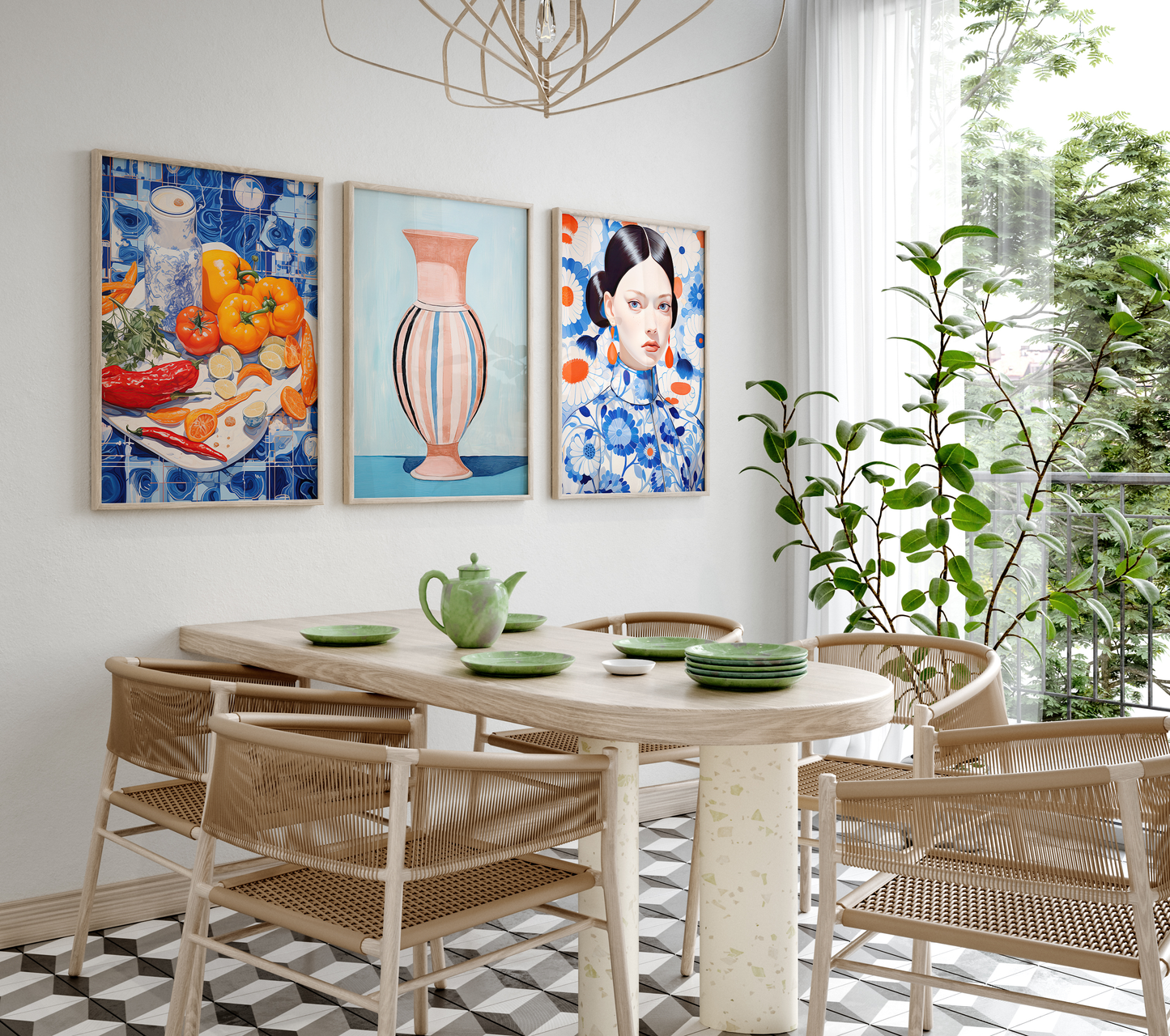 Moderne Kunst Poster · Geschenkidee · Zeitgenössische Porträts Botanische Illustrationen Stillleben · Dekoprint ohne Rahmen
