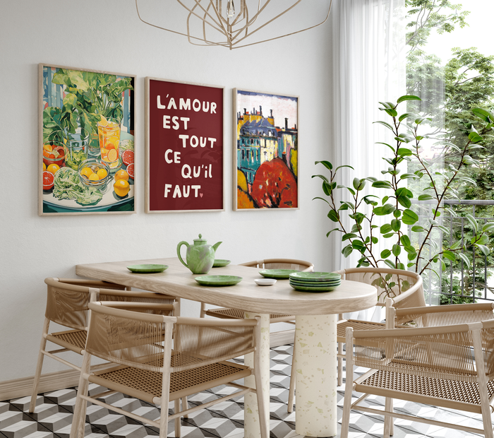 JUSTGOODMOOD Paris Poster – Edle Baumwollkunst