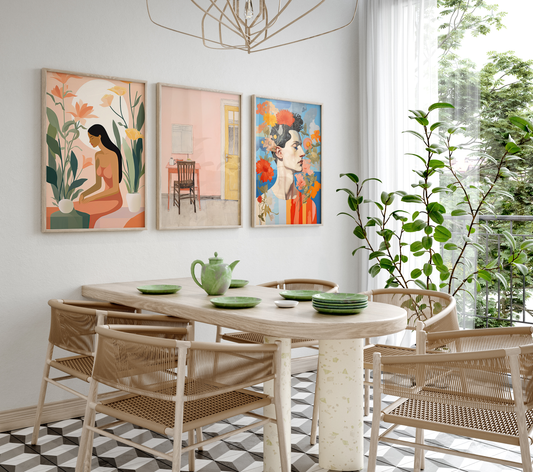Moderne Kunst Poster · Geschenkidee · Zeitgenössische Porträts Meditation Minimalistische Interior Kunst · Dekoprint ohne Rahmen