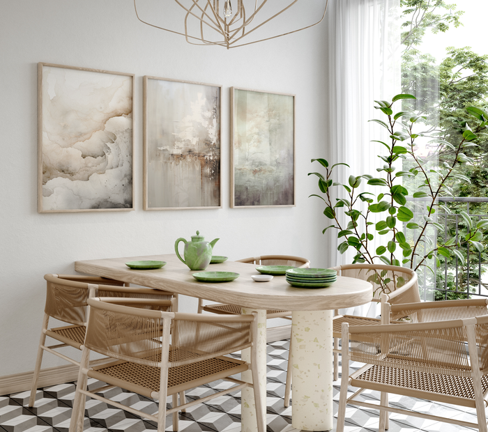 Aquarell-Poster in neutralen Farben