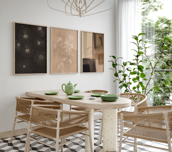 Geschenkidee · Botanische Blumen und Schwan Poster Ästhetische Kunst und Natur Motive · Dekoprint ohne Rahmen | JUSTGOODMOOD