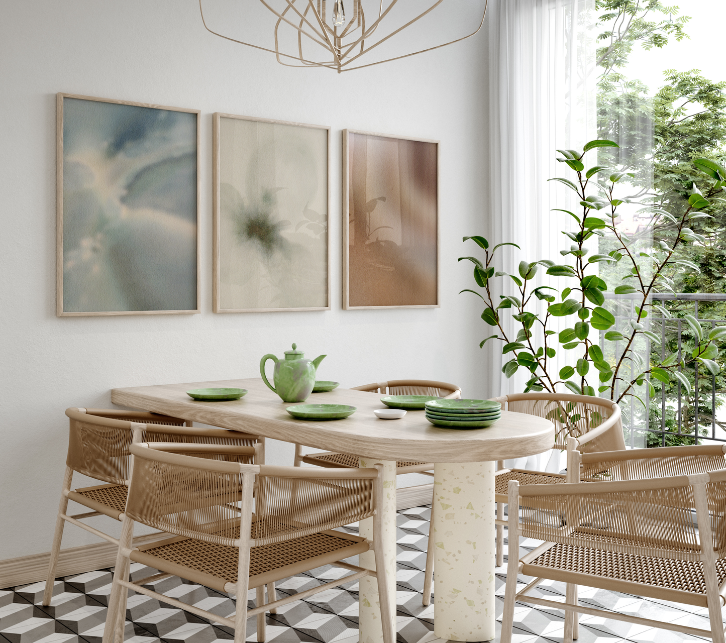 Abstrakte Botanische Aquarell Poster · Geschenkidee · Organische Naturformen Minimalistische Wandkunst · Dekoprint ohne Rahmen