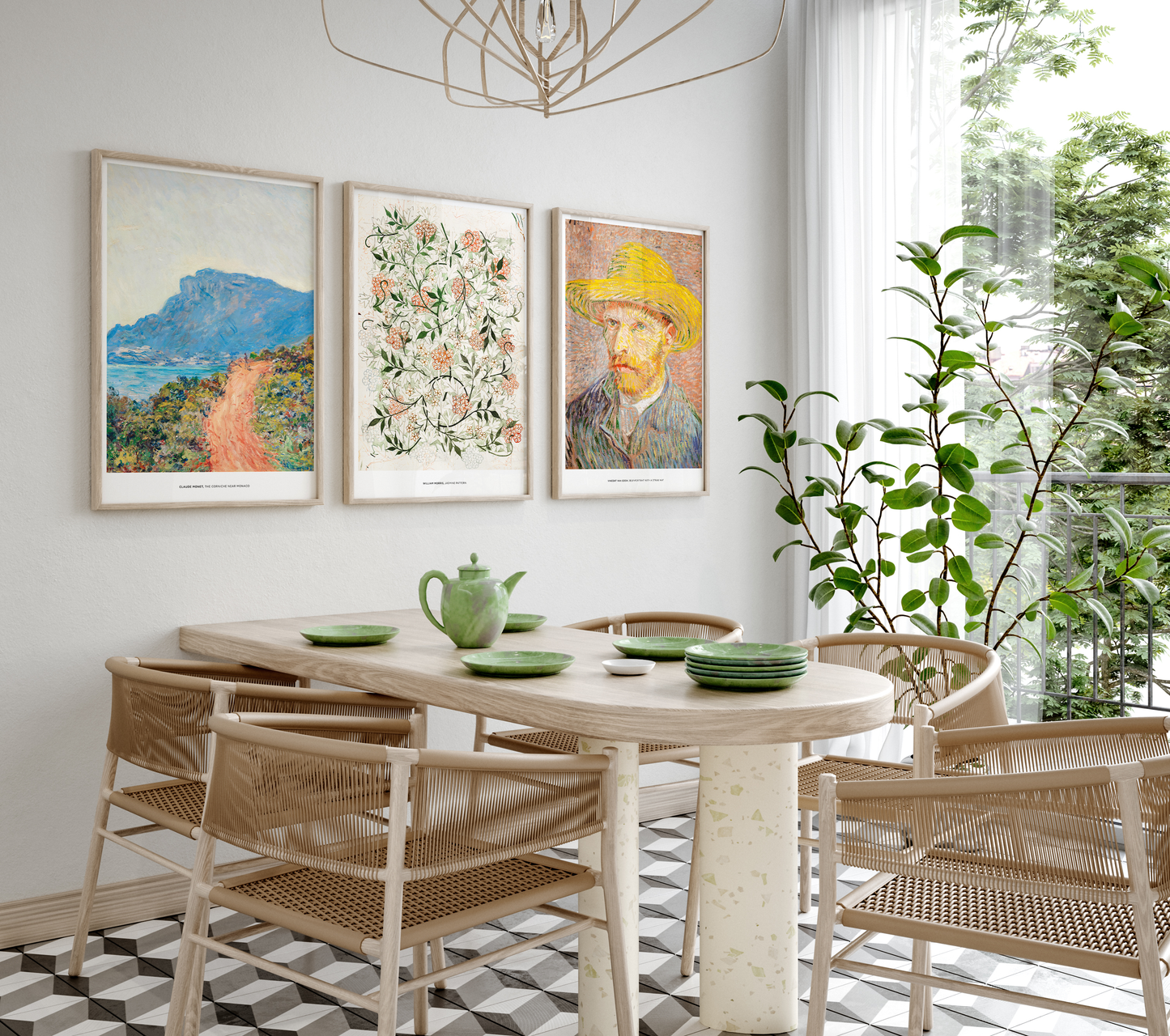 Vintage Kunst Poster · Geschenkidee · Botanische Muster Impressionistische Landschaften Klassische Gemälde · Dekoprint ohne Rahmen