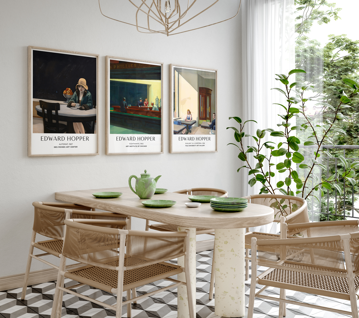 Kunst Poster · Geschenkidee · Edward Hopper Amerikanischer Realismus Architektur Alltagsszenen · Dekoprint ohne Rahmen