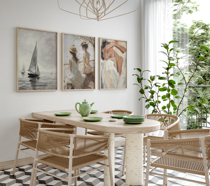 Impressionismus Poster auf Baumwoll-Canvas von JUSTGOODMOOD