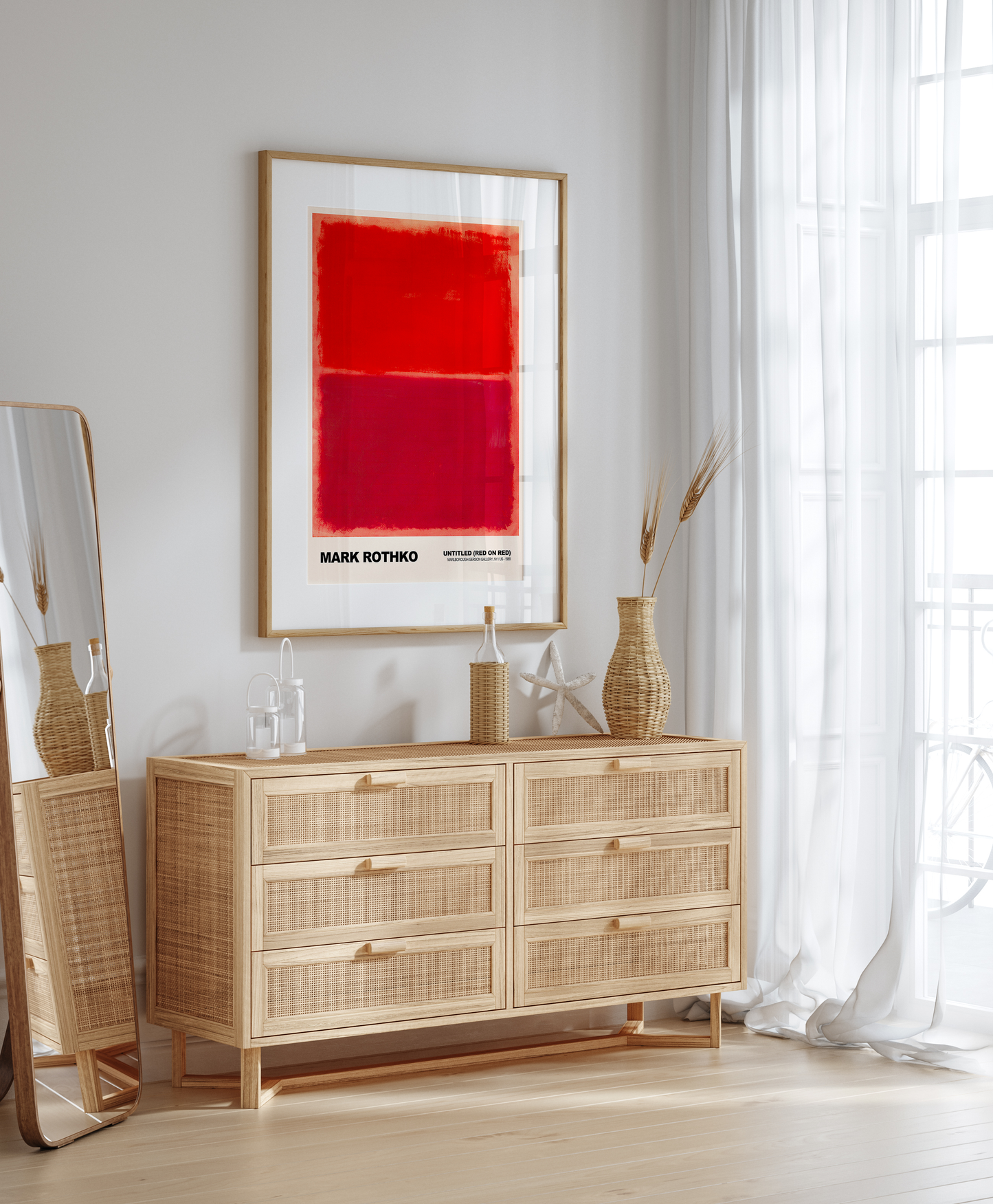 Poster Mark Rothko · Untitled (Red on Red) · Abstrakter Expressionismus, Farbfeld · Print ohne Rahmen