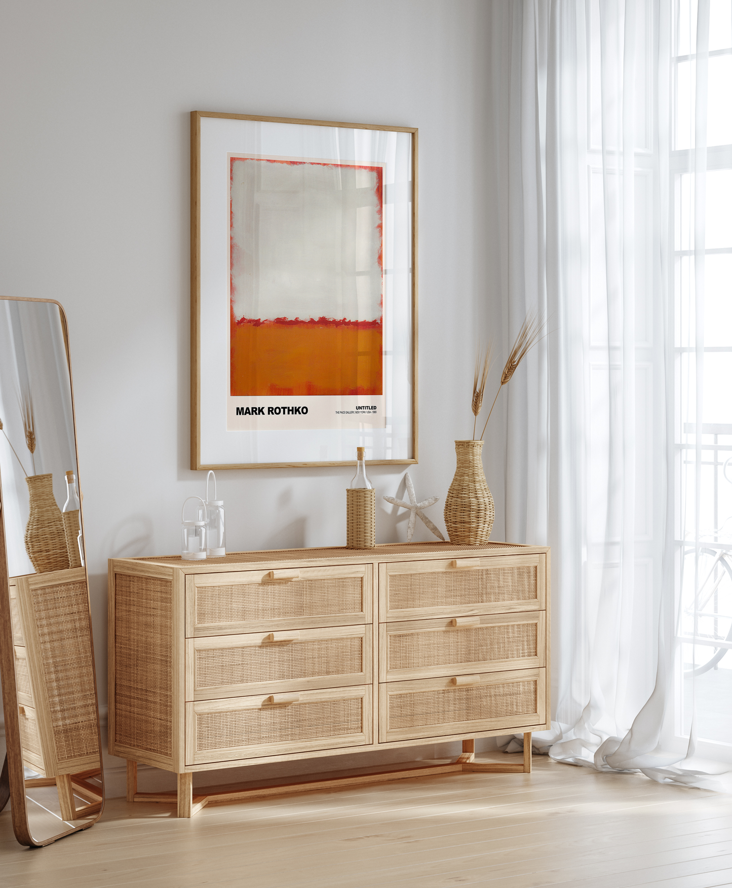 Poster Mark Rothko · Untitled (White, Red and Orange) · Abstrakter Expressionismus, Farbfeld · Print ohne Rahmen