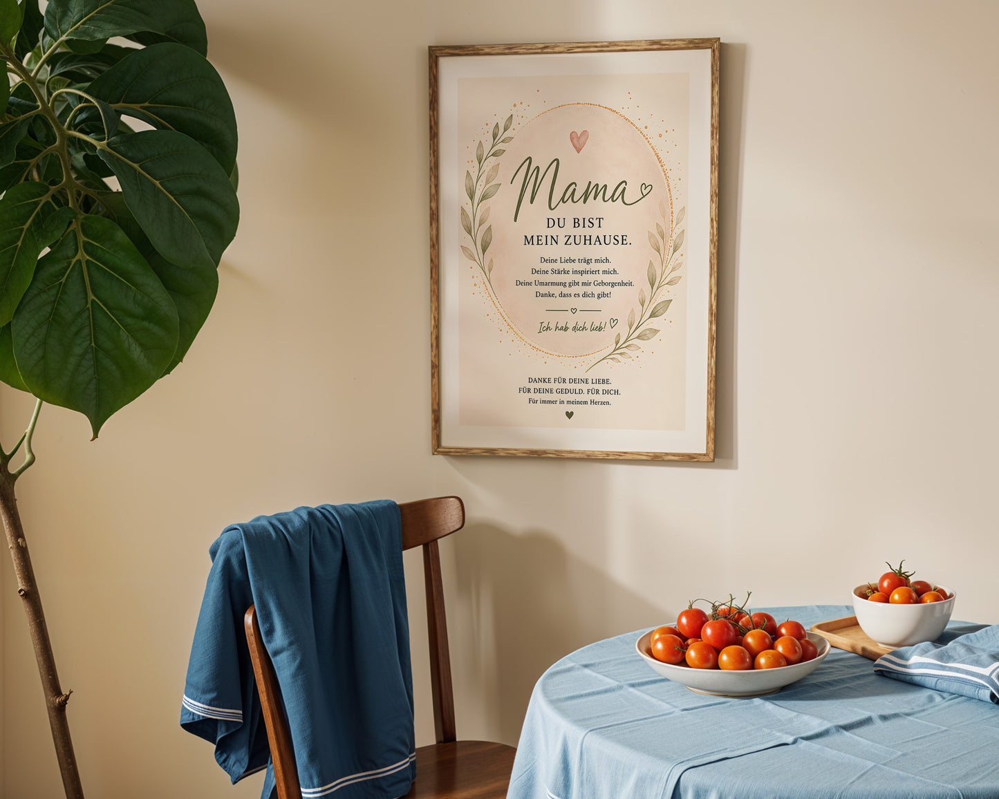 Muttertag Poster Mama Boho · Geschenk für Mama · Eukalyptus Spruch Poster · Liebe Wanddeko · Print ohne Rahmen