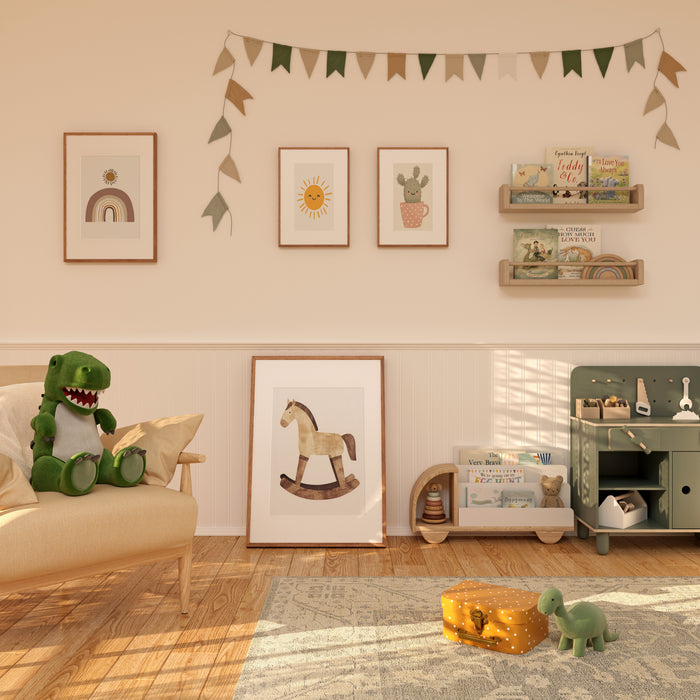 Boho Kinderzimmer Poster – Edler Baumwoll-Canvas
