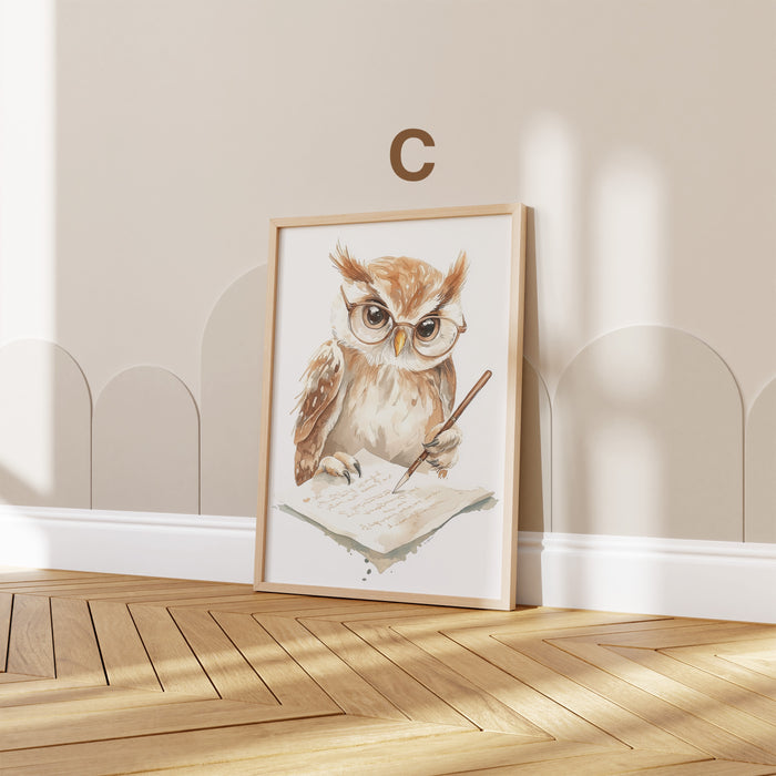 Waldtiere Aquarell Poster für Kids