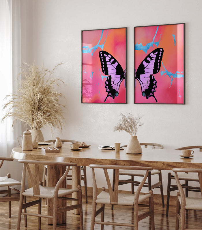 Butterfly Wings Poster – Premium Baumwoll-Canvas