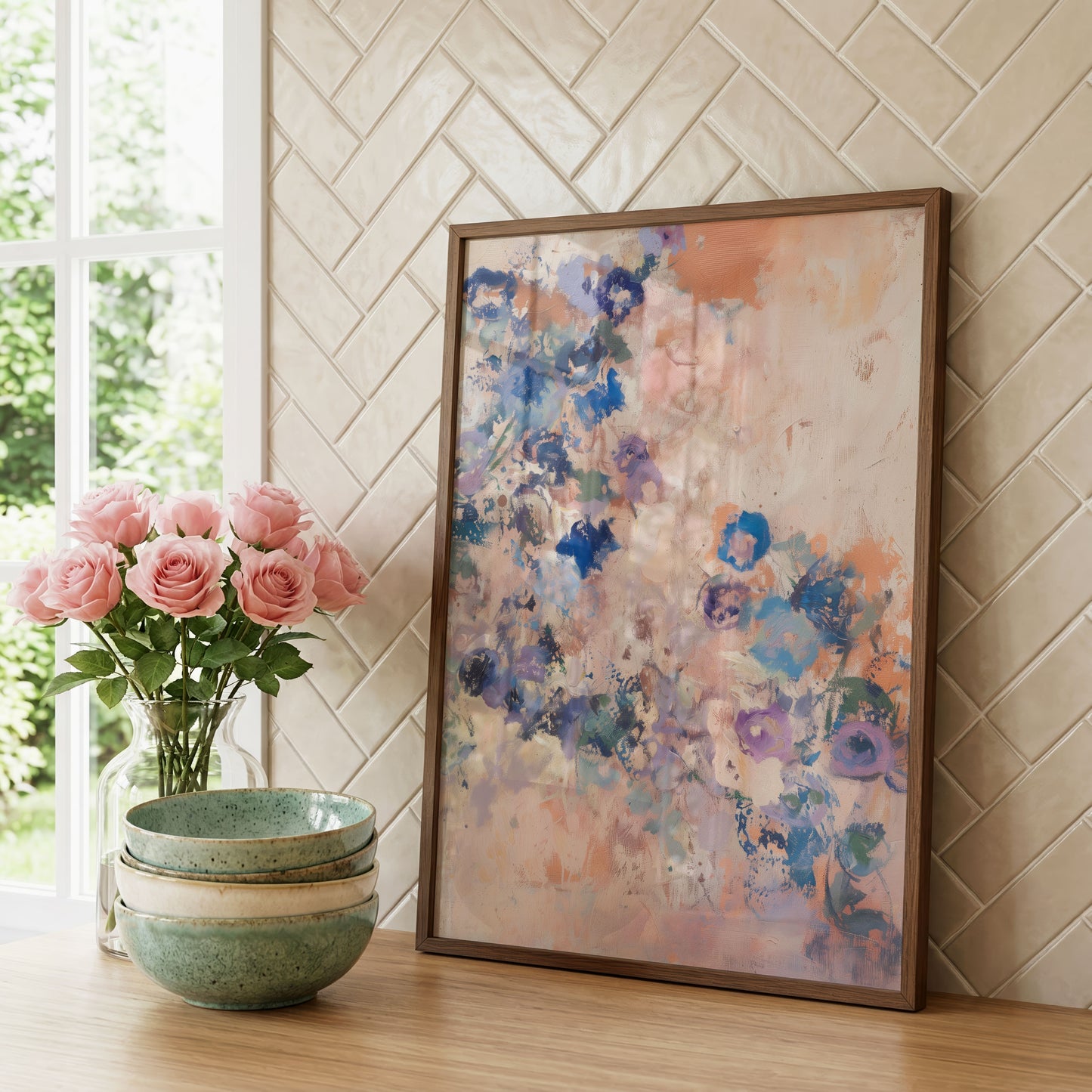 Moderne Kunst Poster · Geschenkidee · Blumen, Stillleben und Abstrakte Malerei · Dekoprint ohne Rahmen