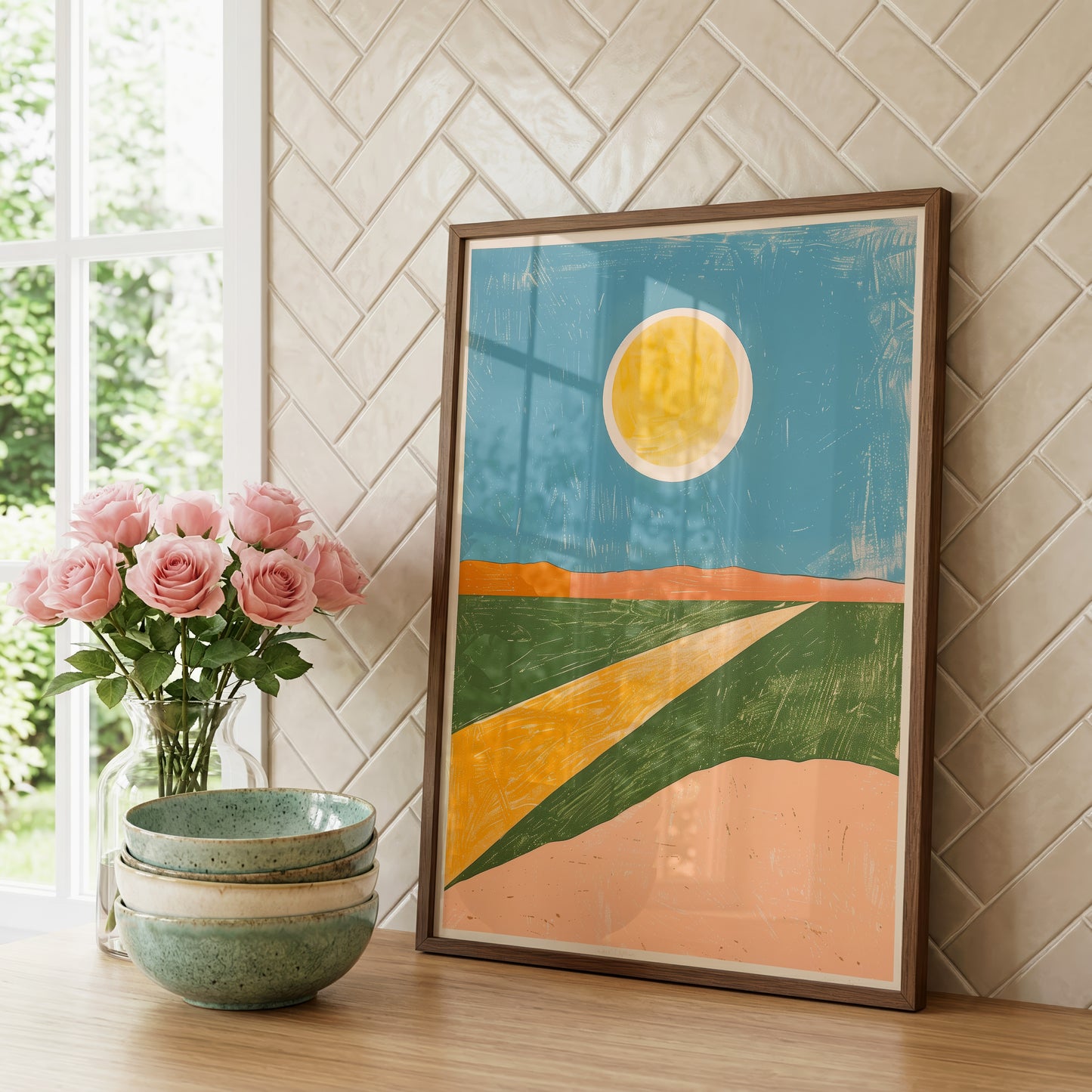 Abstrakte Kunst Poster · Geschenkidee · Geometrische Formen, Landschaften und Moderne Figuren · Dekoprint ohne Rahmen