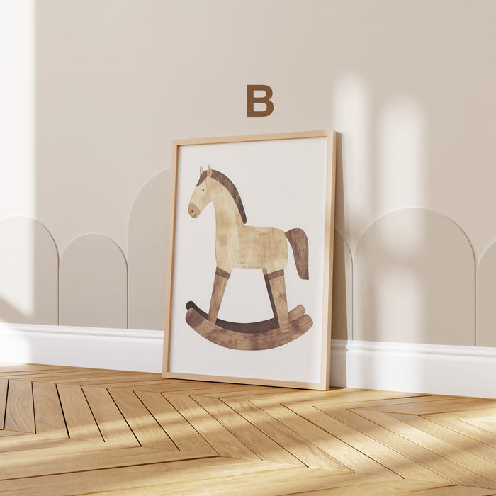 Boho Kinderzimmer Poster – Edler Baumwoll-Canvas