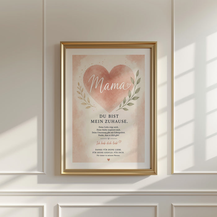 JUSTGOODMOOD Muttertag Poster – Hochwertiger Baumwollprint