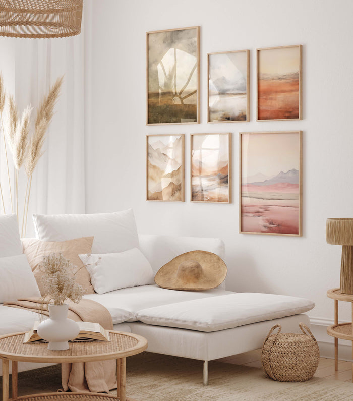 JUSTGOODMOOD Aquarell Bergposter – lebendige Farben