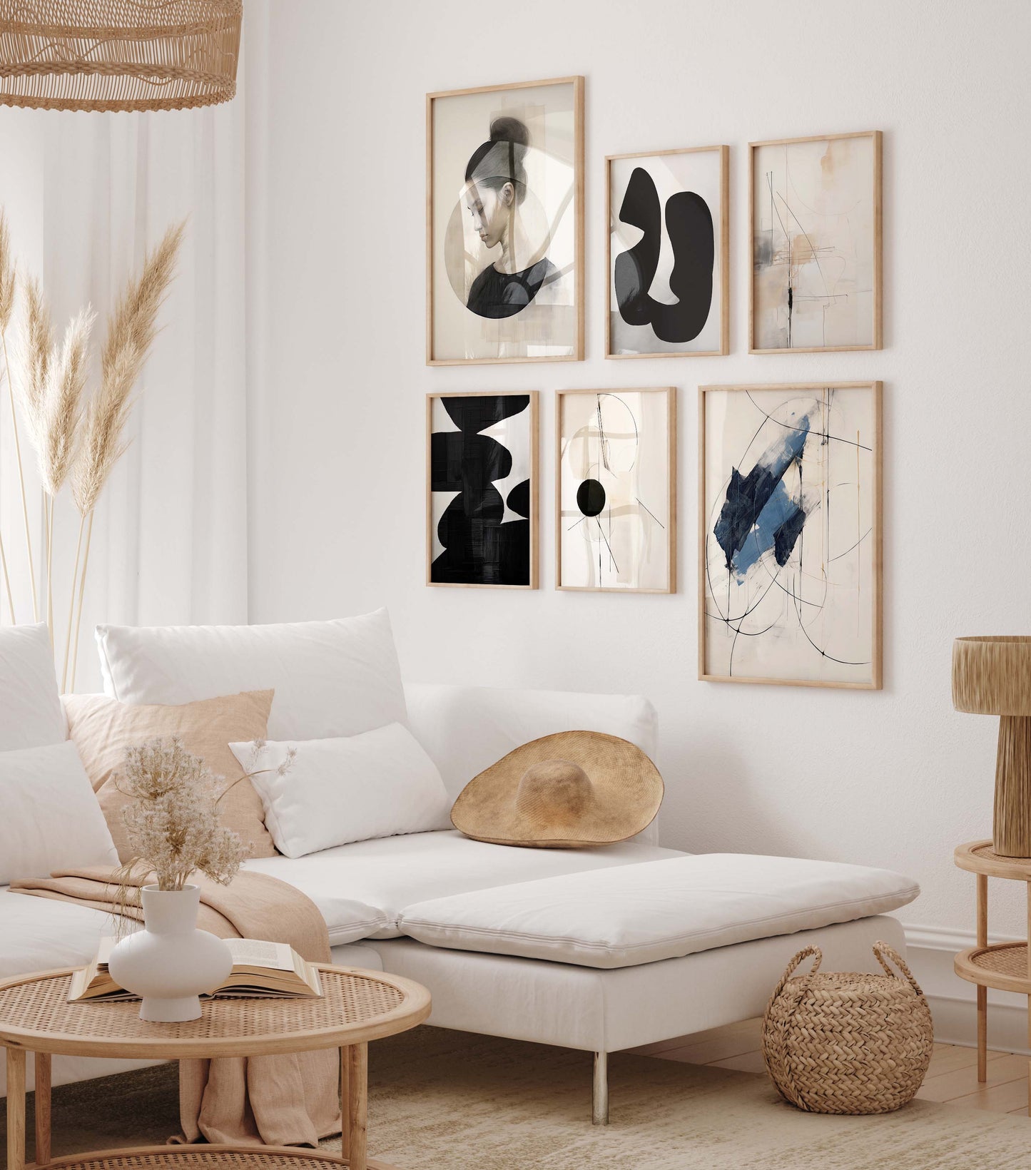 Abstrakte Moderne Poster · Geschenkidee · Minimalistische Schwarz Beige Wandkunst · Geometrische Kunst für Wohnzimmer · Print ohne Rahmen