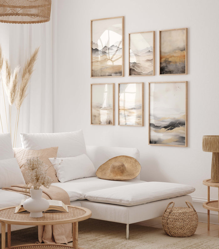 Wüstenlandschaft Poster auf Baumwollcanvas – JUSTGOODMOOD