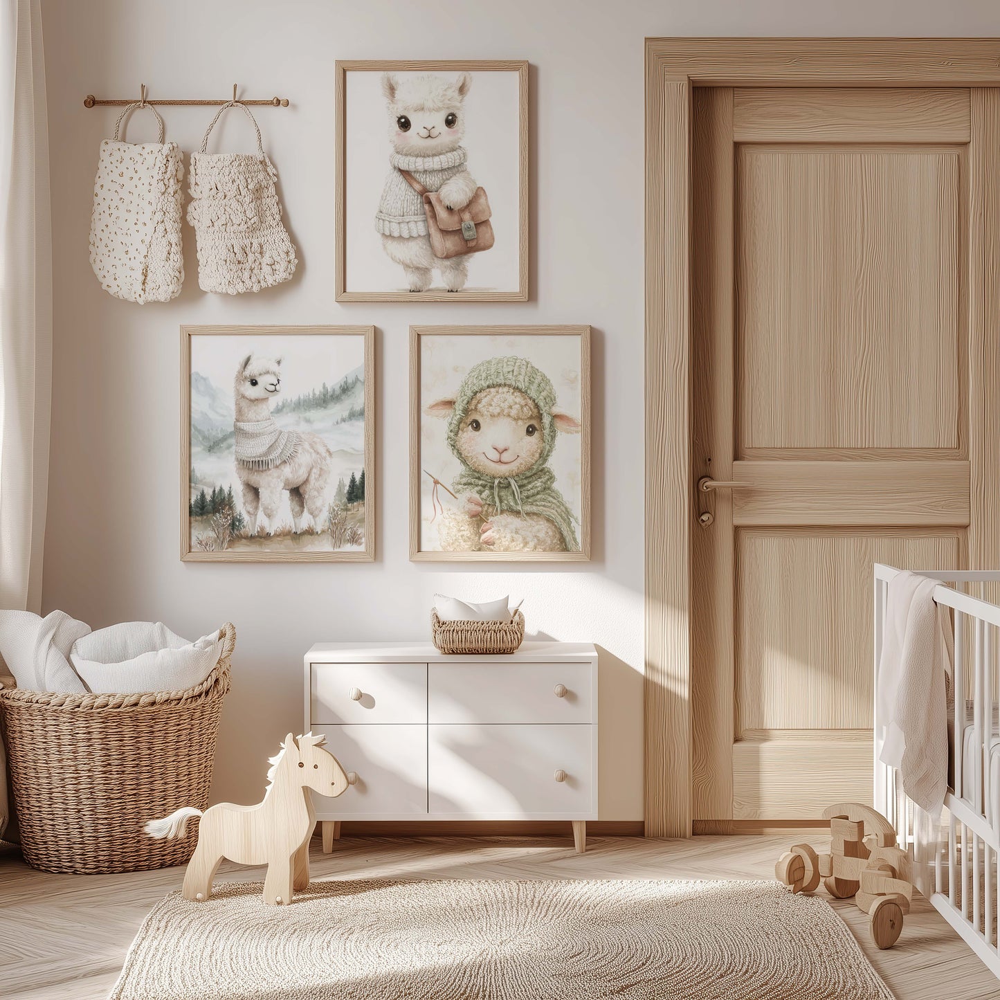 Süßes Alpaka Poster · Geschenkidee · Aquarell Tier Illustration Style Design · Kinderzimmer Wanddeko · Print ohne Rahmen