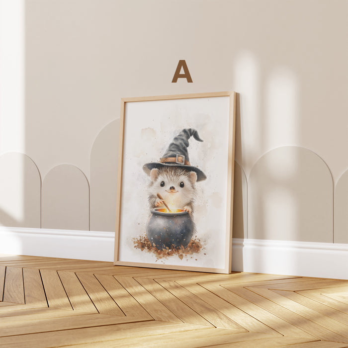 Magisches Reh Poster im Aquarellstil