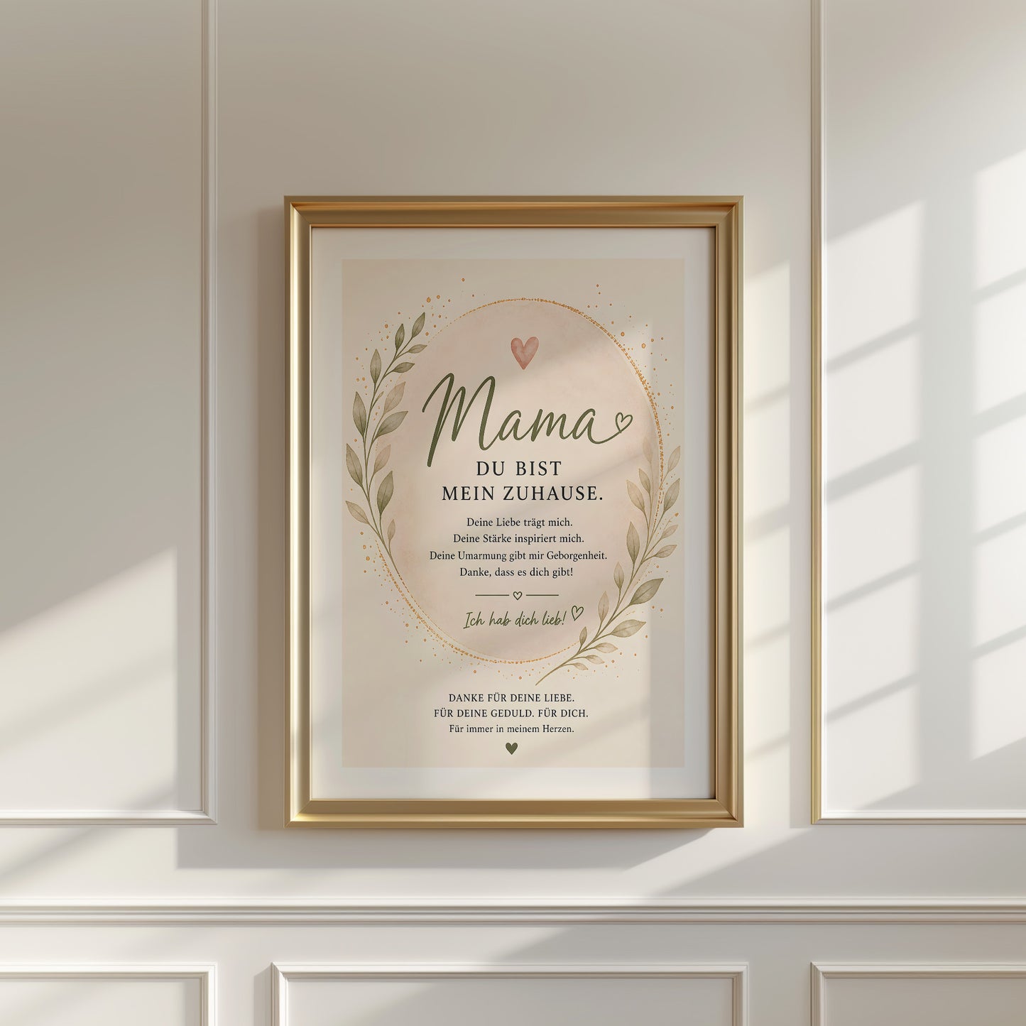 Muttertag Poster Mama Boho · Geschenk für Mama · Eukalyptus Spruch Poster · Liebe Wanddeko · Print ohne Rahmen