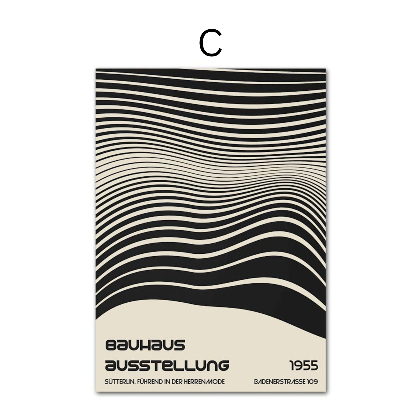 Poster Bauhaus Ausstellung mit verschiedenen Formen und Muster als Deko Print ohne Rahmen