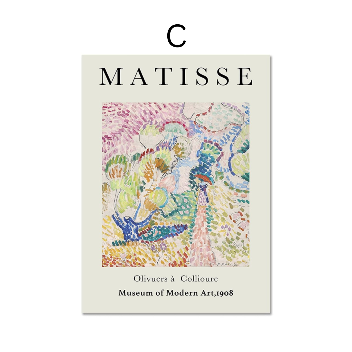 Poster Matisse Berggruen &amp; Cie Museum | Pictures living room | Murals Bedroom | Deco print without frame | Pictures Set Matisse Colorful