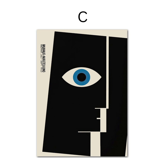 JUSTGOODMOOD Bauhaus Auge Poster – Premium Qualität